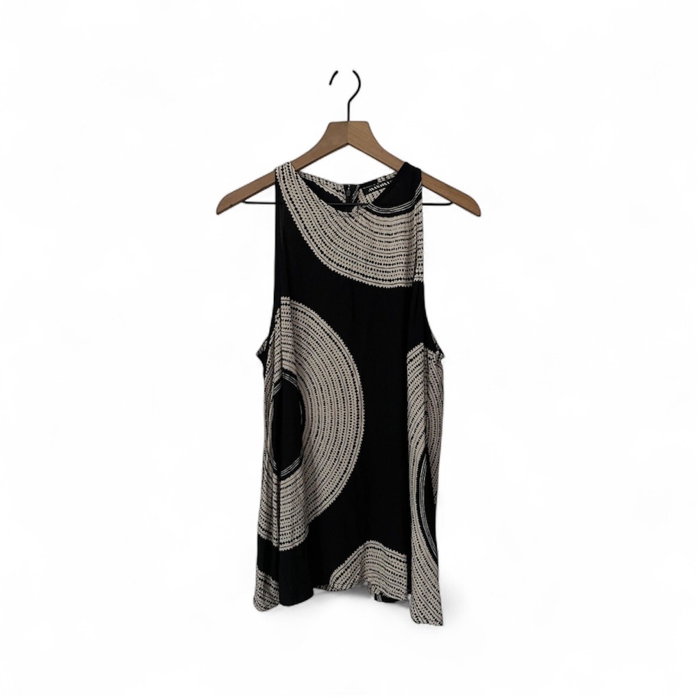 Manaola Tunic Top Sleeveless Black Punawai XL